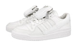Prada Men's White Leather X Adidas Forum Low Sneaker 2EG390