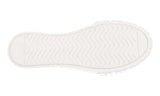 Prada Men's White Leather Sequins Vip Casesetta Wheel Sneaker 2EG393