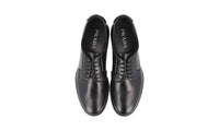 Prada Men's Black welt-sewn Leather Derby Business Shoes 2EG394