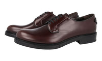 Prada Men's Brown welt-sewn Leather Derby Business Shoes 2EG394