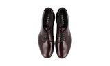 Prada Men's Brown welt-sewn Leather Derby Business Shoes 2EG394