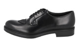 Prada Men's Black welt-sewn Leather Derby Business Shoes 2EG395