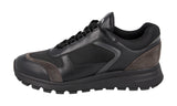 Prada Men's Black Leather Nylon Prax Sneaker 2EG403