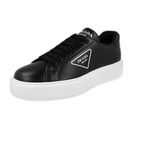 Prada Men's Black Leather Macro Bulky Sole Platform Sneaker 2EG405