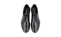 Prada Men's Black welt-sewn Leather Derby Business Shoes 2EG409