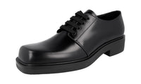 Prada Men's 2EG412 B4L F0002 Brushed Spazzolato Leather Business Shoes