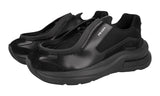 Prada Men's Black Leather Systeme Chunky Sneaker 2EG424