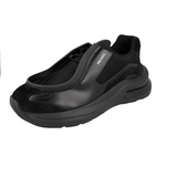 Prada Men's Black Leather Systeme Chunky Sneaker 2EG424