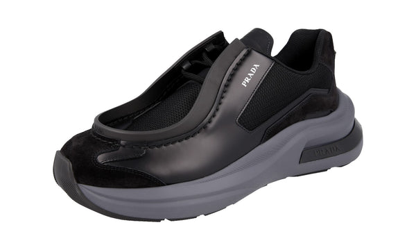 Prada Men's 2EG424 3C37 F0002 Leather Sneaker