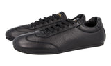 Prada Men's Black Deerskin Leather Lane Deerskin Sneaker 2EG430
