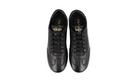 Prada Men's Black Deerskin Leather Lane Deerskin Sneaker 2EG430