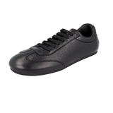 Prada Men's Black Deerskin Leather Lane Deerskin Sneaker 2EG430