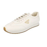 Prada Men's Beige Deerskin Leather Sneaker 2EG436
