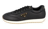 Prada Men's Black Deerskin Leather Running Deer Sneaker 2EG436