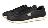 Prada Men's Black Deerskin Leather Running Deer Sneaker 2EG436