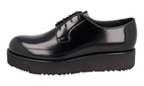 Prada Men's Black Leather Platform Plateau Derby Business Shoes 2EG441