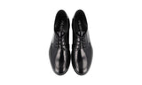Prada Men's Black Leather Platform Plateau Derby Business Shoes 2EG441