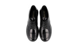 Prada Men's Black Leather Brushed Derby Extralight Sole Business Shoes 2EG445