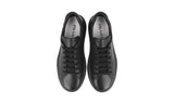 Prada Men's Black Leather Macro Solid Black Chunky Sole Platform Sneaker 2EG454