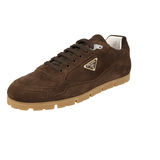 Prada Men's Brown Leather Trail Downtown Sneaker 2EG459