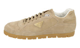 Prada Men's Beige Leather Downtown Trail Sneaker 2EG459