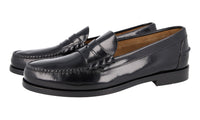 Prada Men's Black welt-sewn Leather Penny Loafer Business Shoes 2OB015
