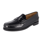 Prada Men's Black welt-sewn Leather Penny Loafer Business Shoes 2OB015
