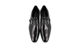 Prada Men's Black Saffiano Leather Monk Business Shoes 2OB026