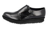 Prada Men's Black Heavy-Duty Rubber Sole Leather Business Shoes 2OE023