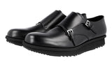 Prada Men's Black Heavy-Duty Rubber Sole Leather Business Shoes 2OE023