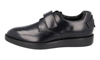 Prada Men's Black Brushed Spazzolato Leather Sneaker 2OE031