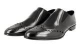 Prada Men's Black Full Brogue Leather Business Shoes 2OG038