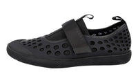 Prada Men's Black Leather Rubberized Sneaker 2OG042