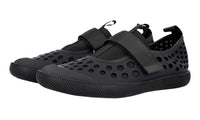 Prada Men's Black Leather Rubberized Sneaker 2OG042