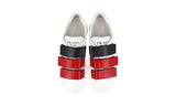Prada Men's White Leather Cassetta Wheel Sneaker 2OG068