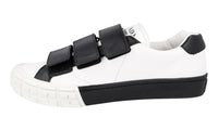 Prada Men's White Leather Casetta Wheel Sneaker 2OG068