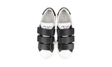 Prada Men's White Leather Cassetta Wheel Hook N Loop Sneaker 2OG068