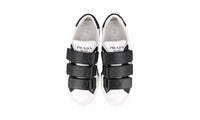 Prada Men's White Leather Casetta Wheel Sneaker 2OG068
