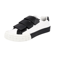 Prada Men's White Leather Casetta Wheel Sneaker 2OG068