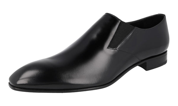 Prada Men's 2OG075 P39 F0002 Brushed Spazzolato Leather Business Shoes