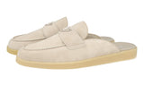 Prada Men's Beige Leather Mules Slipper Sandals Sandalen Loafers 2OG125