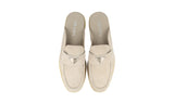 Prada Men's Beige Leather Mules Slipper Sandals Sandalen Loafers 2OG125