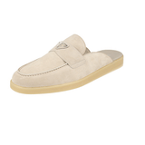 Prada Men's Beige Leather Mules Slipper Sandals Sandalen Loafers 2OG125