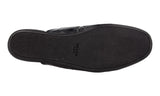 Prada Men's Black Full Brogue Leather Shuffle Fringed Monk Strap Mules Slides Sandals Sandals 2S2993