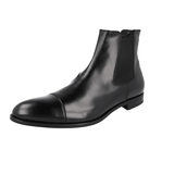 Prada Men's Black Leather Half-Boot 2TA042