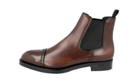 Prada Men's Brown welt-sewn Leather Half-Boot 2TA064