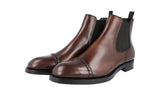 Prada Men's Brown welt-sewn Leather Half-Boot 2TA064