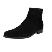 Prada Men's Black Leather Half-Boot 2TA068