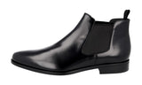 Prada Men's Black Brushed Spazzolato Leather Half-Boot 2TA070