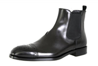 Prada Men's Black welt-sewn Leather Half-Boot 2TB021